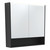 LED Mirror Cabinet 900 with Display Shelf Satin Black [270155]