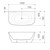 Contura II 1500mm Back to Wall Freestanding Bath - Matte White [298575]