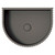 Valentina Fluted Arch Concrete Wall Basin Warm Grey [299260]