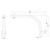 Rush High-Rise Shower Arm Brushed Carbon [299124]