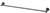 Radii Single Towel Rail 800mm Round Plate Brushed Carbon [299131]