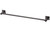 Radii Single Towel Rail 600mm Square Plate Brushed Carbon [299128]