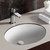 Karmen Undermount Basin 455mm x 380mm with Overflow White 0 Tap Hole [152519]