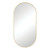 Empire Pill Shape Framed Mirror 450 x 900mm Urban Brass [270114]