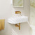 Minka Fluted Wall-Hung Solid Surface Basin Matte White 650 x 270 x 120mm 0 Tap Holes [299577]
