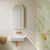 Minka Fluted Wall-Hung Solid Surface Basin Matte White 650 x 270 x 120mm 0 Tap Holes [299577]