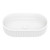 Minka Fluted Pill Shaped Solid Surface Basin Matte White 550 x 340 x 120mm [299587]