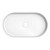 Minka Fluted Pill Shaped Solid Surface Basin Matte White 550 x 340 x 120mm [299587]