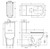 Stella Care Back-to-Wall Toilet Suite, Blue Seat, Top Inlet, S Trap [299588]