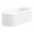 Minka Fluted Freestanding Bath Solid Surface with Overflow Matte White 1700mm [299604]