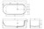 Minka Fluted Freestanding Bath Solid Surface with Overflow Dusk 1700mm [299602]