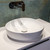 Pebble Small Slim Edge Basin Gloss White Ceramic 400mm Above Counter [299581]