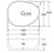 Pebble Medium Slim Edge Basin Gloss White Ceramic 500mm Above Counter [299605]