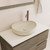 Pebble Medium Slim Edge Basin Gloss White Ceramic 500mm Above Counter [299605]