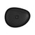 Pebble Medium Slim Edge Basin Matte Black Ceramic 500mm Above Counter [299607]