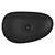 Pebble Large Slim Edge Basin Matte Black Ceramic 650mm Above Counter [299571]