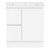 Ascot Floor or Wall Mount Vanity 760mm 2 Drawer LH 1 Door Polar White Gloss [299669]
