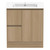 Ascot Floor or Wall Mount Vanity 760mm 2 Drawer LH 1 Door Plantation Ash [299663]