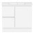 Ascot Floor or Wall Mount Vanity 910mm 2 Drawer LH 1 Door Polar White Matte [299635]