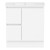 Ascot Floor or Wall Mount Slim Vanity 765mm 2 Drawer LH 1 Door Polar White Gloss [299677]