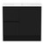 Ascot Floor or Wall Mount Slim Vanity 915mm 2 Drawer LH 1 Door Black [299671]