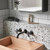 Cross Wall Basin/Bath Set 180mm Spout Matte Black Lead Free [299632]