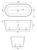 Winton Freestanding Bath 1500mm with Integrated Overflow [299932]