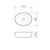 Tribute Above Counter Basin Oval 170mm White 0 Tap Holes [153092]