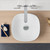 Tribute Above Counter Basin White 0 Tap Holes [153093]