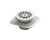 Plastic Round Floor Waste 80mm with Megaflex Flange 50mm outlet White [025206]