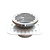 Brass Round Floor Waste 80mm with Megaflex Flange 50mm outlet Chrome [025285]