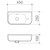 Luna Hand Wall Basin with Overflow White 1 Tap Hole [153105]
