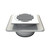 Brass Square Floor Waste 80mm with Megaflex Flange Chrome [109759]