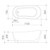 Noir Freestanding Oval Bath 1700mm Black [123561]