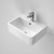 Cubus Utility Wall Basin with Overflow Vitreous China White 1 Tap Hole [124534]