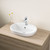 Track Inset Basin with Overflow White 1 Tap Hole [124875]