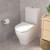 Luna Cleanflush® Wall Faced Toilet Suite Back Entry Soft Close Seat White 4Star [155005]