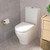 Luna Cleanflush Wall Faced Toilet Suite Back Entry Soft Close Seat White 4Star [155005]
