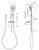 Rush Rail Hand Shower on Rail with Soap Dish 3Star Chrome [153350]