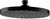 Matcha ABS Shower Head 200mm Round 3Star Matte Black [250018]