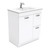 Dolce 750mm Ceramic Unicab Vanity On Kickboard Left Drawers Solid/Handle White 1 Tap Hole [153193]
