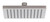 Lexi Shower Rose 200mm Square (ABS Plastic) 3Star Brushed Nickel [155290]