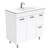 Dolce Ceramic Unicab Vanity On Legs Left Drawers Solid/Handle White 900mm 1 Tap Hole [165266]