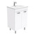 Dolce 600mm Ceramic Unicab Vanity On Legs 2 Drawers Solid/Handle White 1 Tap Hole [165258]