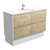 Rotondo 1200 Ceramic Moulded Basin-Top + Amato Scandi Oak Cabinet On Kick 4 Drawer 1 Tap Hole [191610]