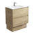 Dolce 750 Ceramic Moulded Basin-Top + Amato Scandi Oak Cabinet with Solid Side Panels On Kick Board 2 Drawer 1 Tap Hole [191691]