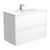 Dolce Ceramic Moulded Basin-Top + Amato Satin White Cabinet with Solid Side Panels Wall-Hung 2 Drawer 900mm 1 Tap Hole [191696]