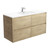 Dolce Ceramic Moulded Basin-Top + Amato Scandi Oak Cabinet Wall-Hung with Solid Panels 4 Drawer 1200mm 1 Tap Hole [191704]