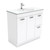 Rotondo 900 Ceramic Moulded Basin-Top + Unicab Gloss White Cabinet on Kick Board 2 Door 2 Left Drawer 1 Tap Hole [197319]