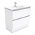 Rotondo 900 Ceramic Moulded Basin-Top + Quest Gloss White Cabinet on Kick Board 2 Drawer 1 Tap Hole [197331]